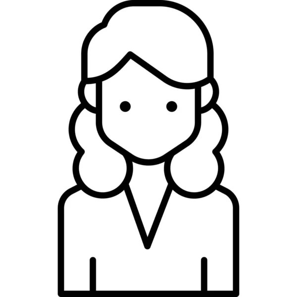 Femme Avatar Personnes Icône — Image vectorielle