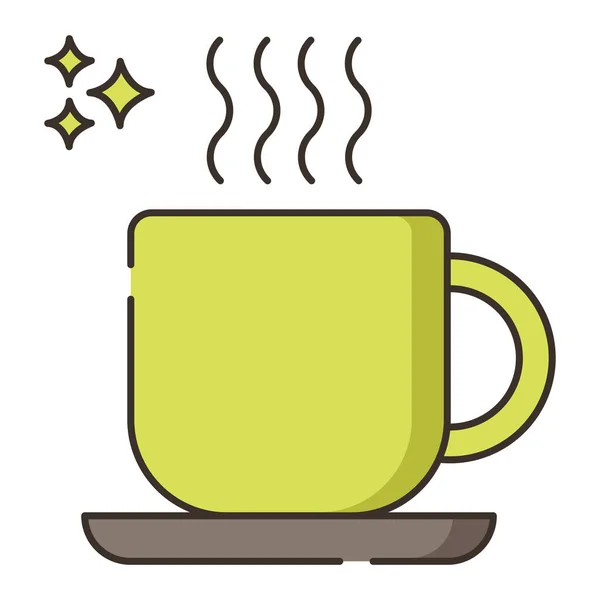 Kaffe Kopp Ikon Mat Drinkar Kategori — Stock vektor