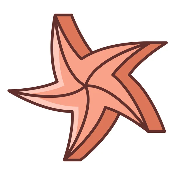 夏の海の星のアイコン — ストックベクタ