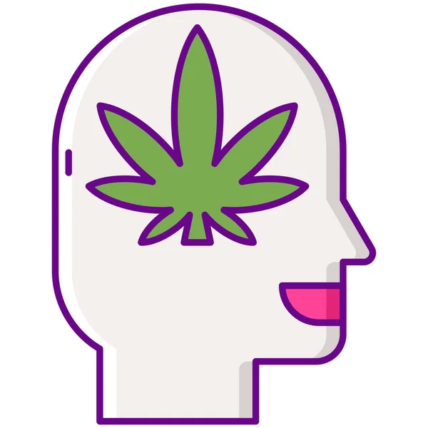 Addict Drug Marijuana Icon Hospitals Healthcare Category — Stock Vector