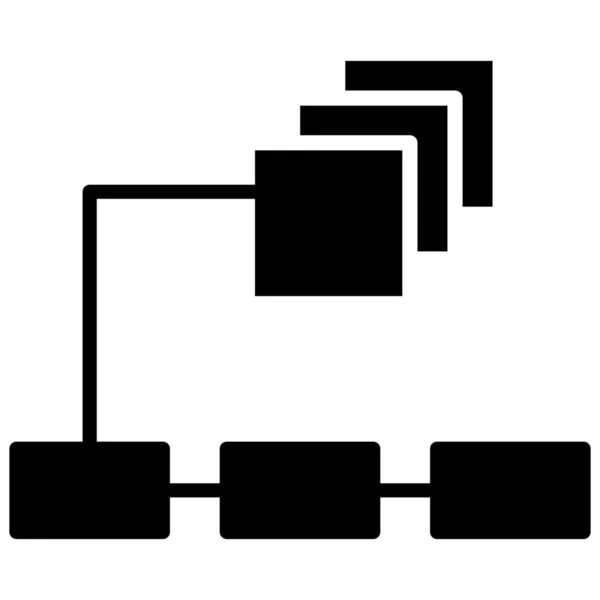 Multi Threading Proces Real Time Threads Pictogram — Stockvector