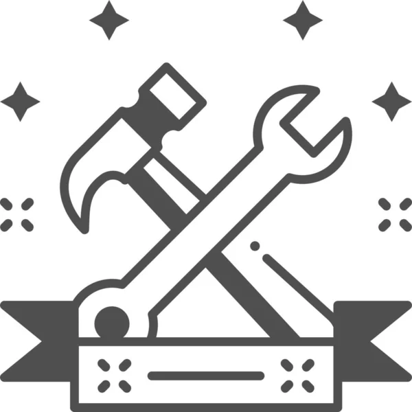 Иконка Строительного Инструмента Молота Категории Инструмент Конструкция — стоковый вектор