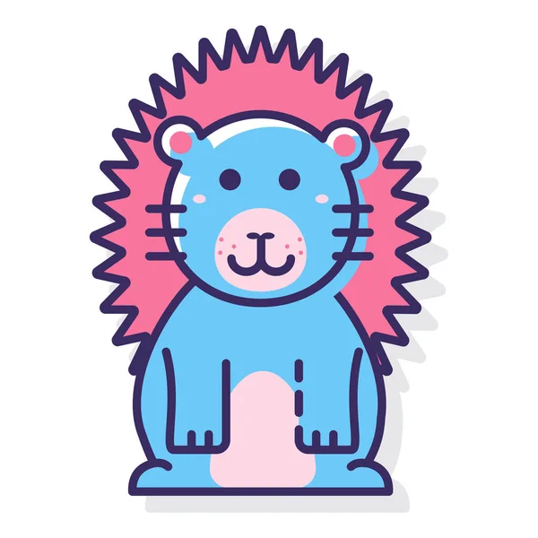 Porcupine Animal Spikes Icon Filled Outline Style — Διανυσματικό Αρχείο