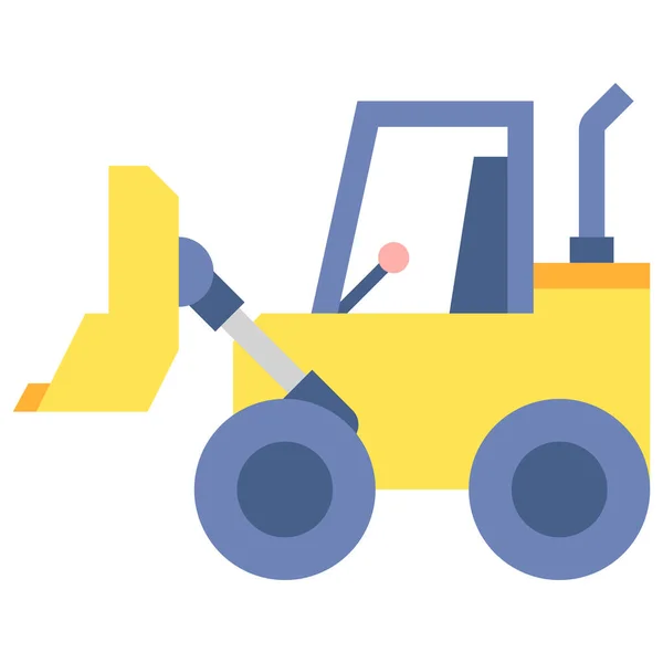 Front Loader Vehicle Icon — ストックベクタ