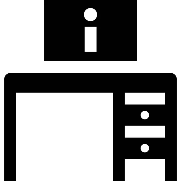 Oficina Helpdesk Icono Información Oficina — Vector de stock