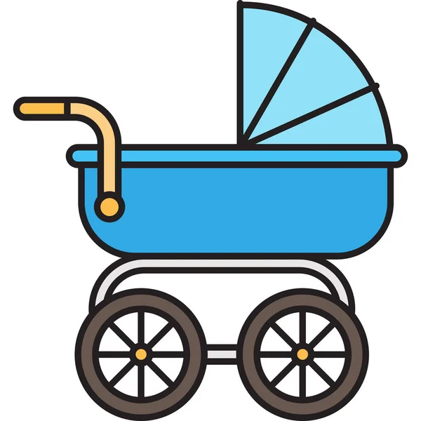 Novorozenecká Ikona Push Stylu Výplně Obrysu — Stockový vektor