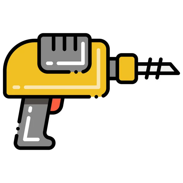 Icône Outil Forage Construction — Image vectorielle