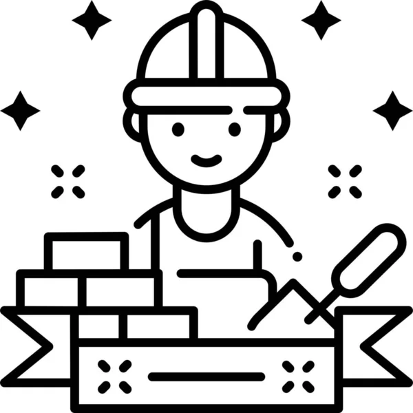 Bricks Builder Construction Icon Tools Construction Category — Stock Vector