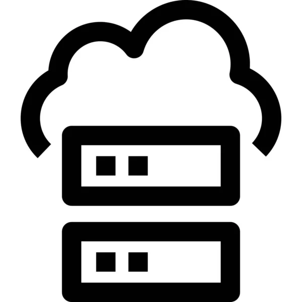 Cloud Server Cloud Opslag Data Overdracht Pictogram — Stockvector