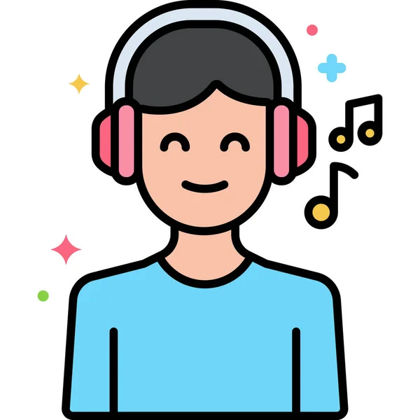 Musique Audio Icône Relax — Image vectorielle