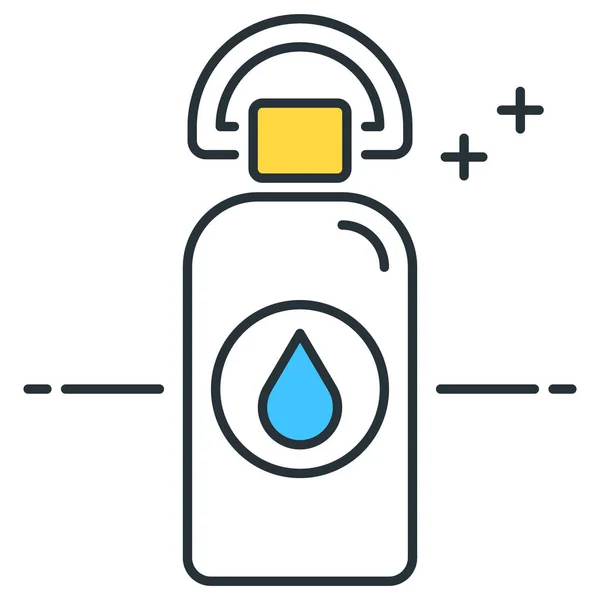 Hydration Water Water Bottle Icon Filled Outline Style — Stock Vector