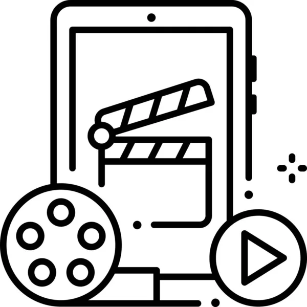 Movies Movie Smartphone Icon — Stock Vector