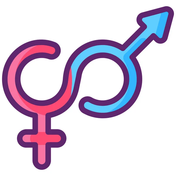 Vloeiend Pictogram Genderidentiteit — Stockvector