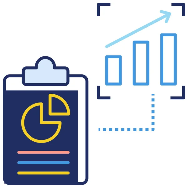 스타일로 표시된 대시보드 다이어그램 아이콘 — 스톡 벡터