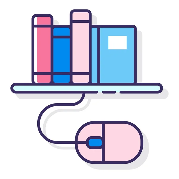 Icoon Van Digitale Onderwijsbibliotheek Categorie Onderwijs Schoolonderwijs — Stockvector