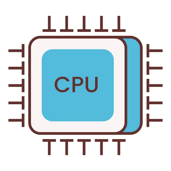 Performance Filled Outline Computer Hardware Icon Filled Outline Style — Stock vektor