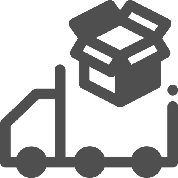 Ícone Caminhão Transporte Entrega Gratuita Categoria Compras Comércio Eletrônico — Vetor de Stock