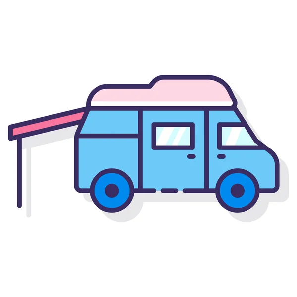Icône Transport Camping Voiture — Image vectorielle