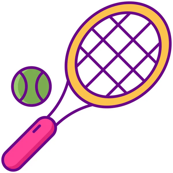 Icono Tenis Deporte Gamificación — Vector de stock