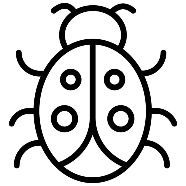 Agriculture Bug Farming Icon Outline Style — Stock Vector