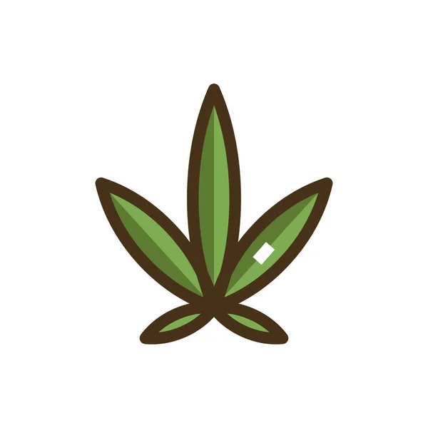 大麻のマリファナルデラリスのアイコン — ストックベクタ