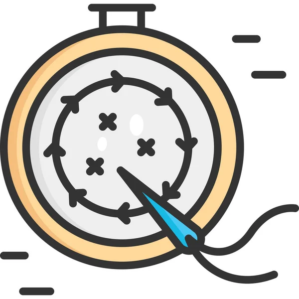 수놓은 수공예 아이콘 — 스톡 벡터