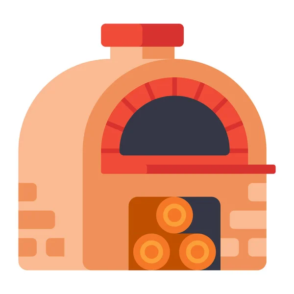 オーブンピザ石のアイコン — ストックベクタ