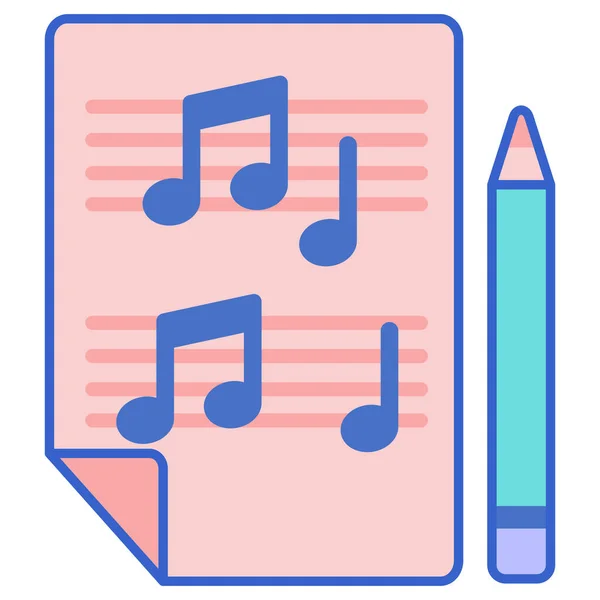 Εικονίδιο Κειμένου Μουσικού Τραγουδιού — Διανυσματικό Αρχείο