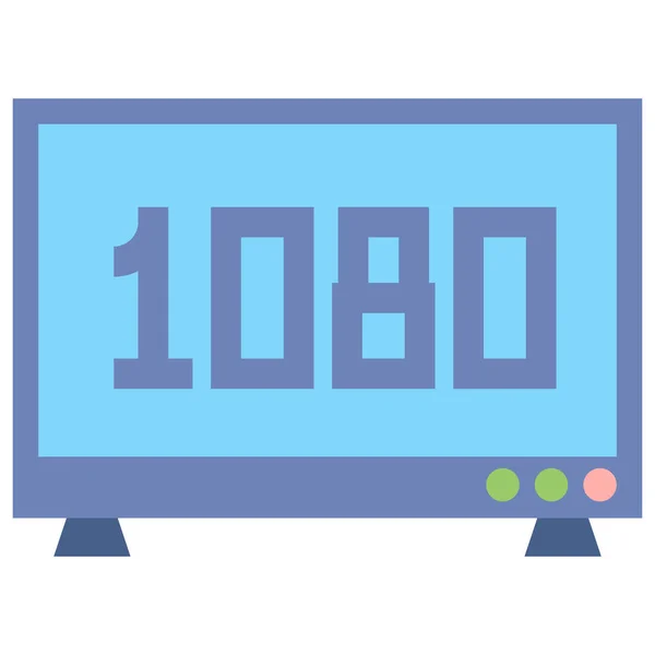 1080P Display Icon — Stock Vector