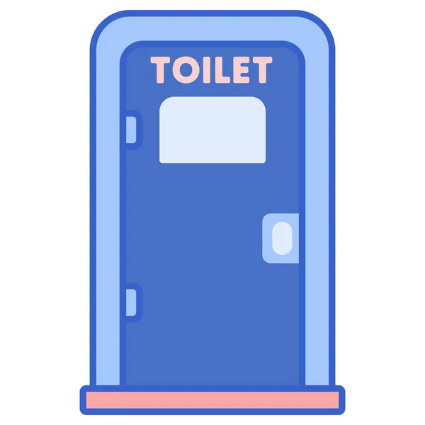 Portable Toilet Camping Icon Recreation Hobby Category — Stock Vector