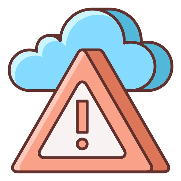 Alert Cloud Forecast Icon Weather Category — Stock Vector