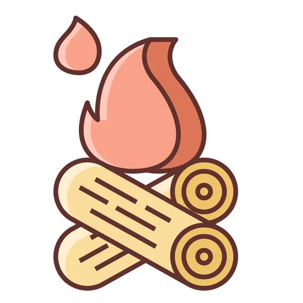 Cut Firewood Tree Icon — Stok Vektör