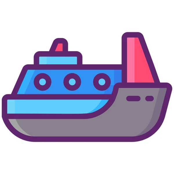 Cruise Holiday Summer Icon — Stock Vector