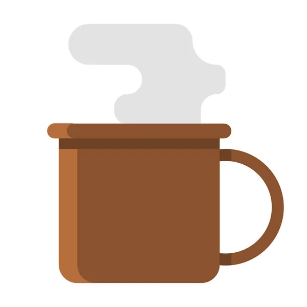 Coffee Coffeemug Cup Icon Flat Style — Stock Vector