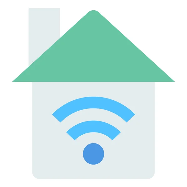 Home Network Homegroup Icona Internet Stile Piatto — Vettoriale Stock