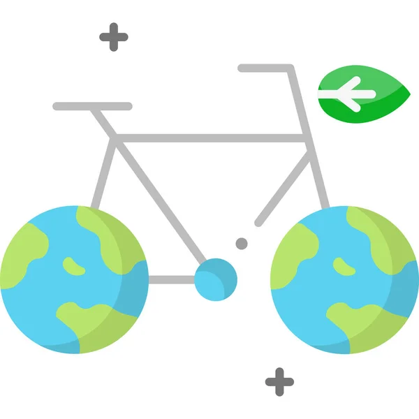 Icône Vélo Vélo Dans Catégorie Écologie Environnementalisme — Image vectorielle