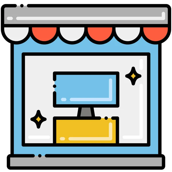 Comercialización Icono Tienda Merchandising — Archivo Imágenes Vectoriales