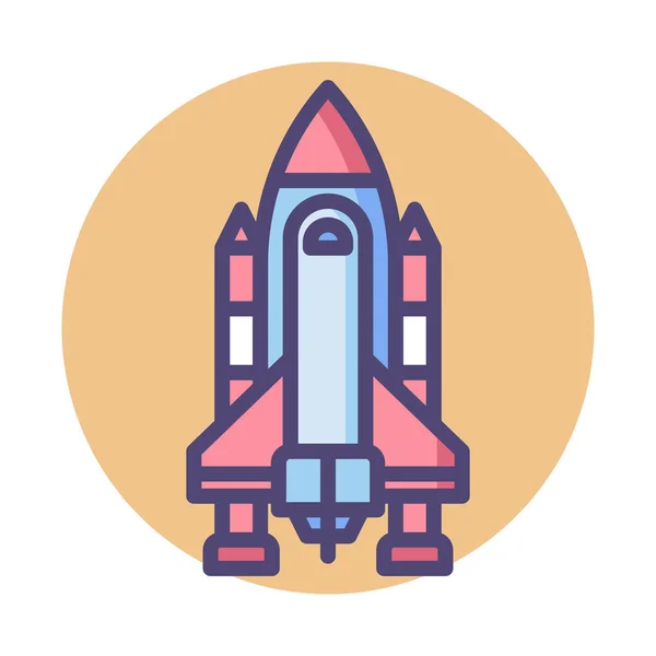 Launchpad Rocket Rocket Launch Icon Filled Outline Style — Stockvector