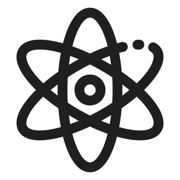 Ikona Fizyki Atomowej Nauka Zarysie Stylu — Wektor stockowy