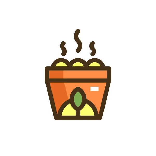 Aroma Vela Fragancia Icono Estilo Contorno Lleno — Vector de stock