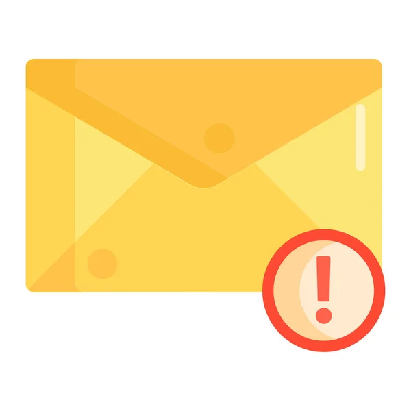 Important Important Email Mail Icon Flat Style — Stock Vector