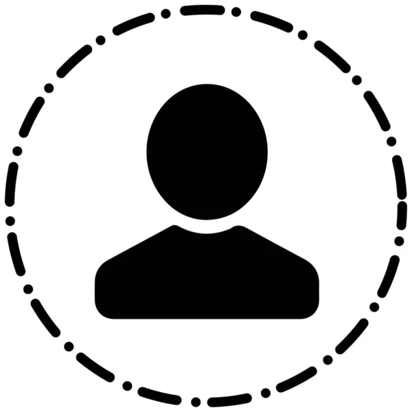 Ikona Profilu Soukromí Dat Pevném Stylu — Stockový vektor