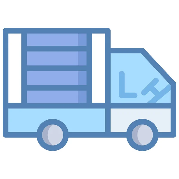 Іконка Доставки Вантажівки Фургона Заповненому Стилі — стоковий вектор