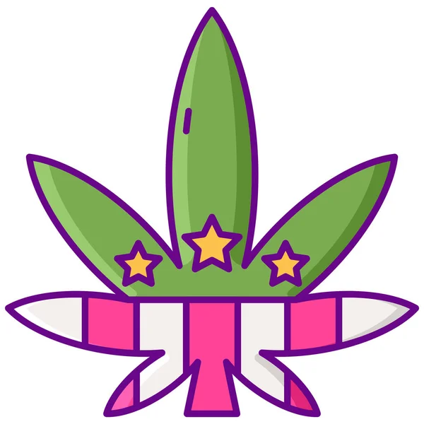 Marihuana Cannabis Usa Icono Estilo Contorno Lleno — Vector de stock