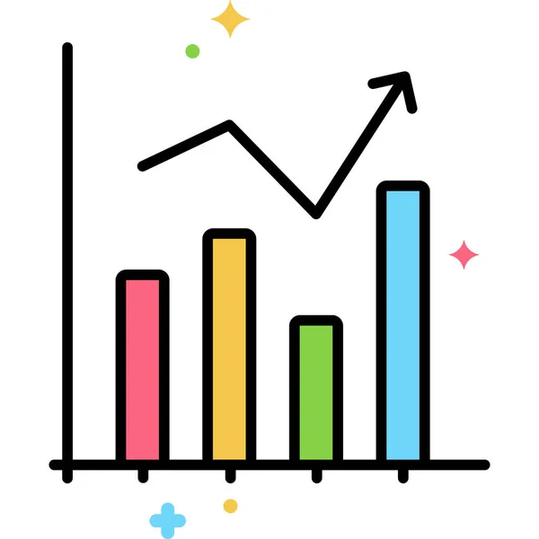 Gráfico Gráfico Analítico Icono — Vector de stock