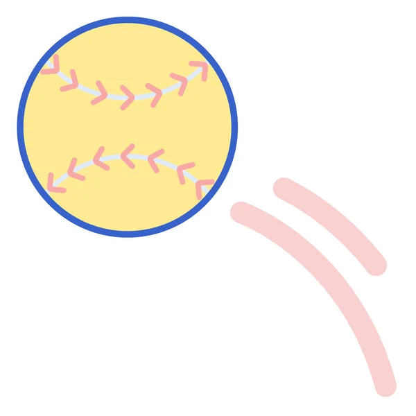 Jeu Balle Icône Softball — Image vectorielle
