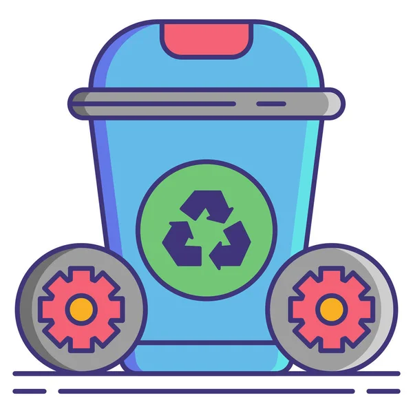 Bin Gestión Icono Basura — Vector de stock