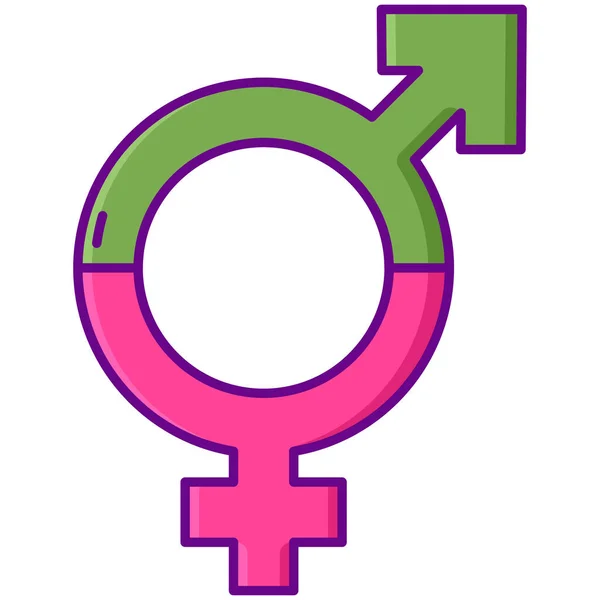 Gender Intersex Sex Icon Culture Communities Category — Stock Vector