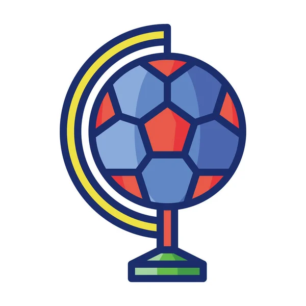 Copa Globo Fútbol Icono Categoría Fútbol Fútbol — Vector de stock