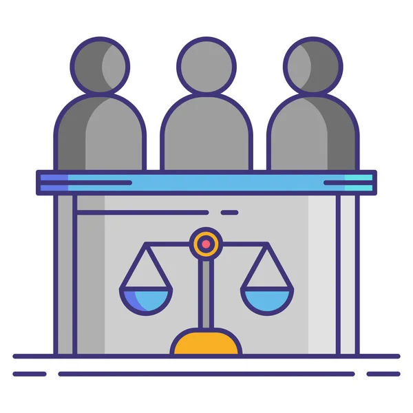 Supreme Law Justice Icon — Stock Vector